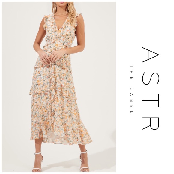 Astr Dresses & Skirts - ASTR the Label Floral Ruffled Sleeveless Maxi Dress